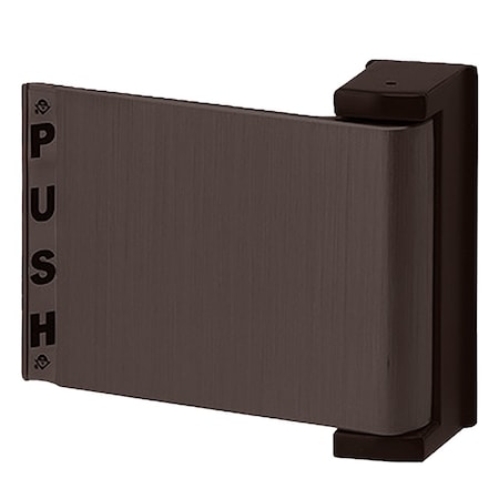 Adams Rite Flat Deadlatch Paddle, Push to Left, For 3-1/4 In. Thick Door, RHR or Exterior of LH, Dark Bronze 4590-02-04-313